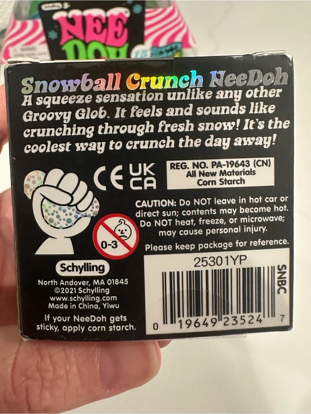 Schylling NeeDoh SnowBall Crunch – Super Fun Kids Stress Toy